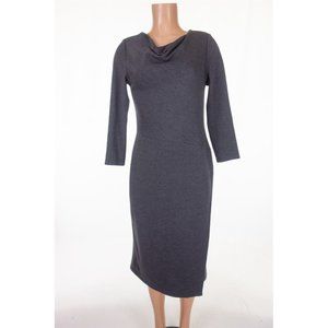 LAFAYETTE 148 8 Gray Stretch Wool Sheath Dress